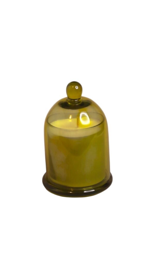 Green Cloche Candle, Coastal Grove Collection - Image 3