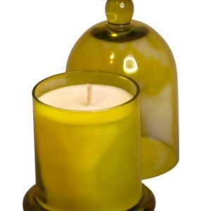 Green Cloche Candle, Coastal Grove Collection